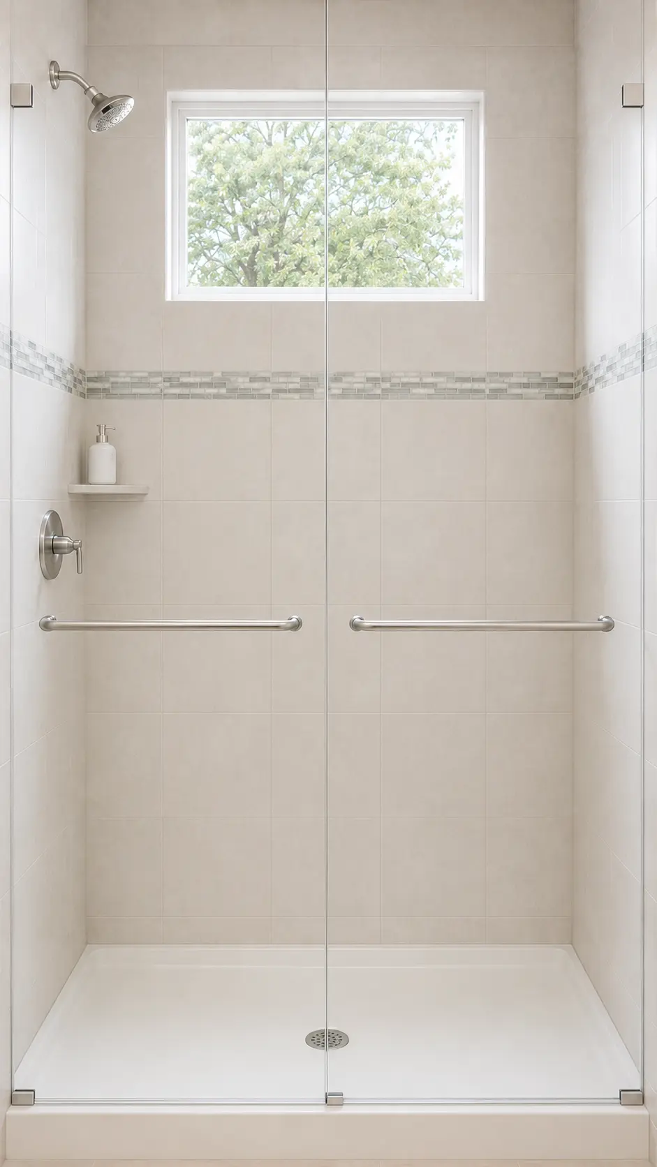 A clean shower after a deep cleaning